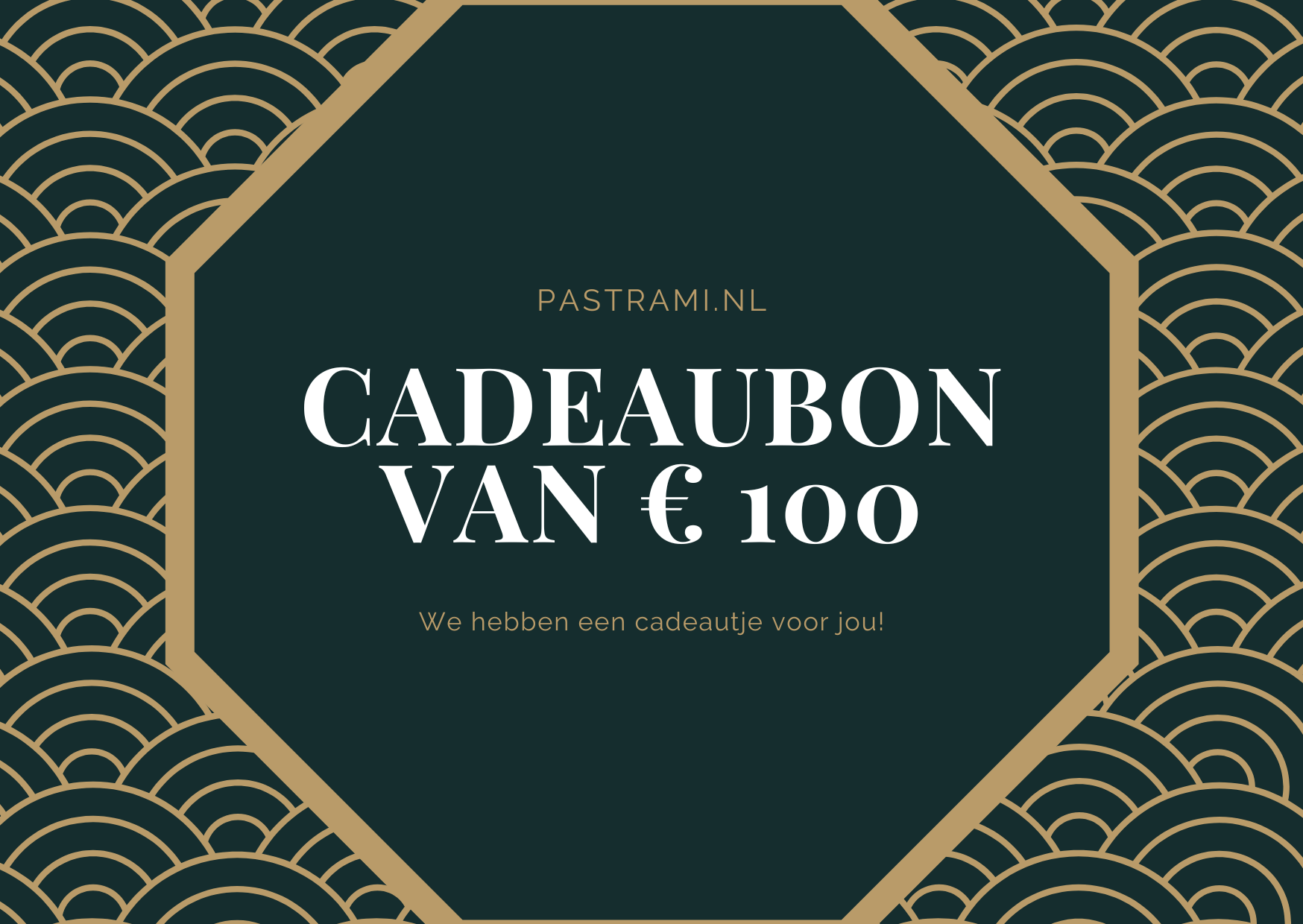 Online te bestellen €100,-